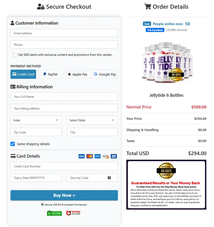 JellyTide- Secure Page